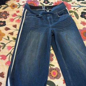 HALARA Blue Jeans with White Side Stripe